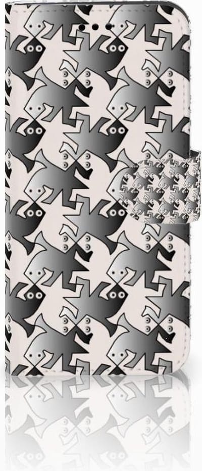 Huawei P10 Lite Telefoonhoesje met Pasjes Salamander Grey
