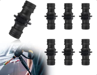 Dailygoods- Slangconnector Set van 6 - Slangverbinder - Dubbele Verbinding - Tuinirrigatie - Hoogwaardig Kunststof - Betrouwbare Vervanging - Slangaansluiting