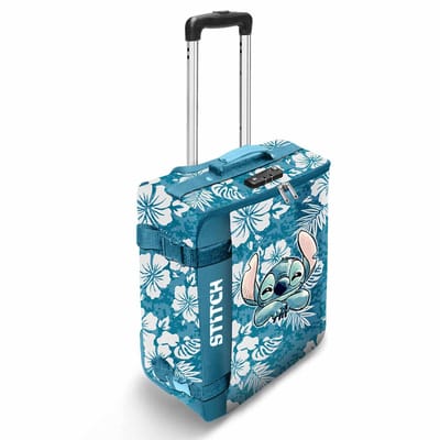 Karactermania - Disney - Lilo en Stitch - Opvouwbare Cabinekoffer - Handbagage Trolley Koffer - Lilo en Stitch Aloha - Blauw