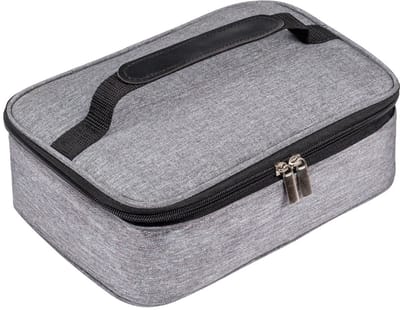 Geïsoleerde lunchtas, mini geïsoleerde lunchtas van 3 liter, draagbare lunchtas, lunchbox met handvat, unisex, geschikt voor picknicks, werk, kantoor, school en andere gelegenheden,grijs