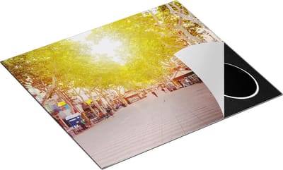Chefcare Inductie Beschermer De Ramblas Straat in Barcelona - 60x50 cm - Afdekplaat Inductie - Kookplaat Beschermer - Inductie Mat