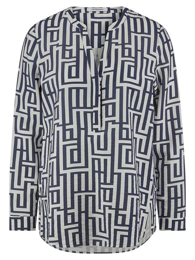 Blouse lange mouwen Van Peter Hahn blauw