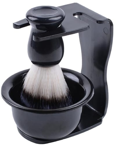 NTHProducts - Scheerkwast Set - Scheerset voor Mannen - Inclusief Scheerhouder en Scheerkom - Ideaal voor Vaderdag - Hoogwaardige Scheeraccessoires - G...