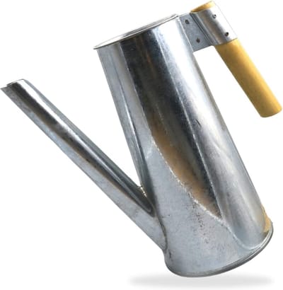 Zink gieter 3l - kleine gieter voor kamerplanten - gieter kamerplanten zijn perfect om te gieten of als vintage decoratie. Gieter klein met houten handvat ligt perfect in de hand.