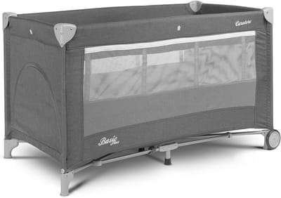Opvouwbaar babyreisbedje met matras 120x60 cm - Reisbed voor baby's tot 15 kg - Inclusief transporttas - Grafiet