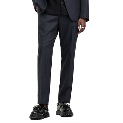 AllSaints Howling Trouser Ink Blue Größe: W28 | Bundfaltenhosen Outlet | Herren | Blau