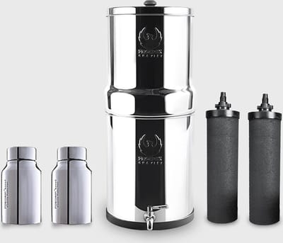 Zwaartekracht Gevoerd Roestvrij Staal Waterfilter met Fluoride Reductie en Koolstoffilters