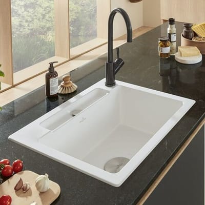 Villeroy & Boch Siluet 60 S inset sink, drain set with manual override 334601R1