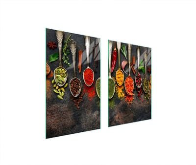 TMK ArtDeko Serie - Glazen Beschermplaat - 65x52 cm - Hittebestendig - Veelzijdig Gebruik