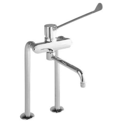 KWC Gastro single-lever two-hole bridge mixer with long lever and raised base for professional kitchen, projection 30 cm K.24.62.44.000B87