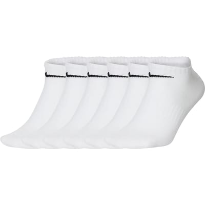 Nike Everyday Lightweight No-Show Sokken  Sportsokken - Unisex - wit/zwart Maat 38-42