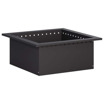 vidaXL - Vuurschaal - Ring - Zwart - 60 - x - 60 - x - 25 - cm - Staal