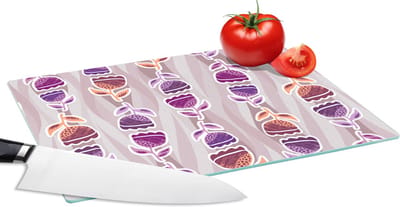 Glazen Snijplank - 28x20 - Tulpen - Bloemen - Patroon - Snijplanken Glas