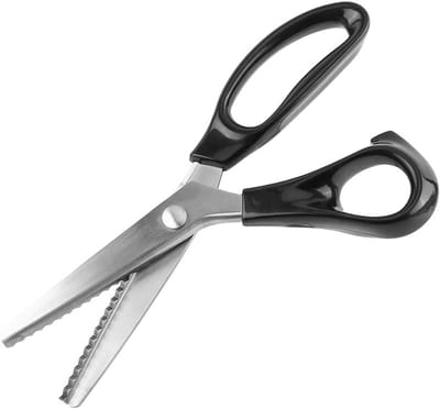 Professionele zigzagschaar met stoffen punt en comfortabele handgrepen voor naaiwerk en kledingontwerp (5mm)