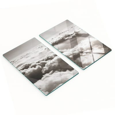 Decoratieve glazen snijplanken met wolkmotief, 2x30x52 cm