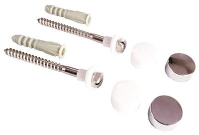 WC- en bidetbevestiging 6 x 70 mm pluggen + cabochons - eenvoudig te installeren