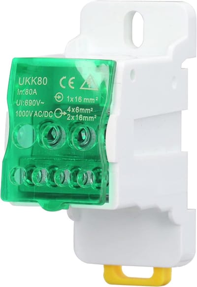 Terminal Block - UKK-80a - 690V - Din Rail - Terminal Block - Distributiebox - Universele Stroom - Microcomputer Bescherming - Beschermende Deksel - Elektronische Apparatuur