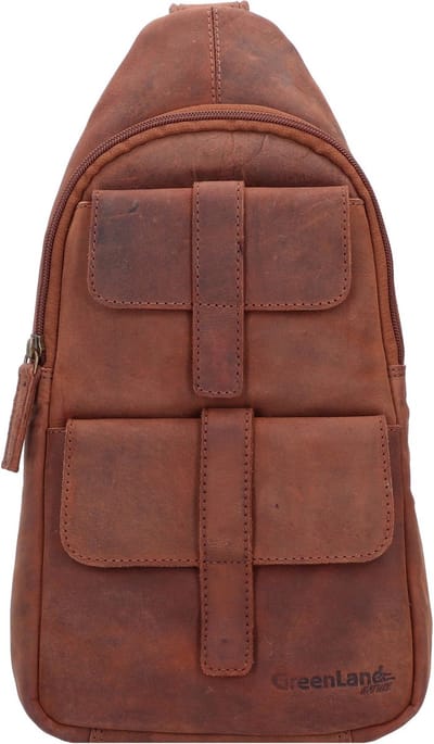 GreenLand Nature Leren Slingtas Montenegro Bodybag Brown Bruine