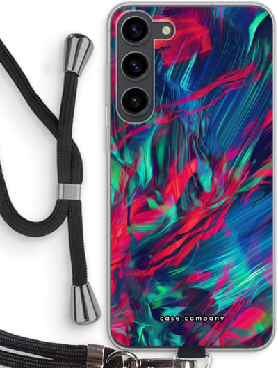 Case Company® - Hoesje met koord geschikt voor Samsung Galaxy S23 Plus hoesje met Koord - Pilgrims Of The Sea - Telefoonhoesje met Zwart Koord - Bescherming aan alle Kanten en Over de Schermrand