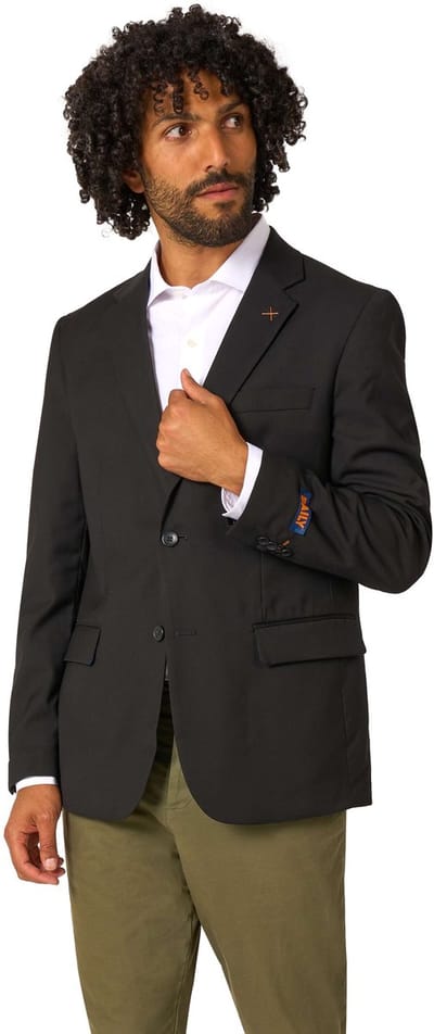 Opposuits Daily Mannen Blazer - Heren Jasje - Daily Deep Black - Zwart - Maat EU 48