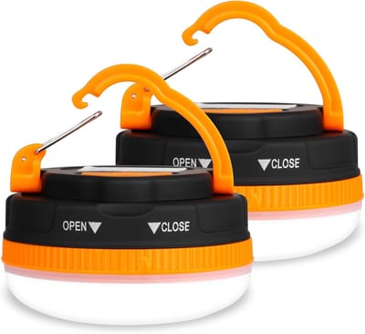 SnelShoppen - Camping Lamp - Flintronic Tent Lamp met 5 Verlichtingsmodi - Draagbare SOS Lamp - IP43 Waterdicht - Perfect voor Camping, Wandelen, Viss