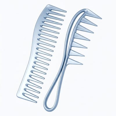 Blauwe kam set – 2 delige kunststof brede tand kammen – gebogen ontklittings kam + ergonomische grote kam – lichtgewicht haar kammen voor dames en heren – geschikt voor dagelijks gebruik
