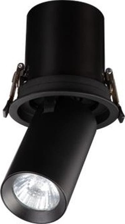 HOLLI - Spot Armatuur - inbouw Spot - GU10 Fitting - Inbouw Rond - Mat Zwart Aluminium - Kantelbaar