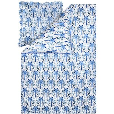 LIVARNO Microvezel-satijn beddengoed, 140 x 200 cm (Palmbomen)
