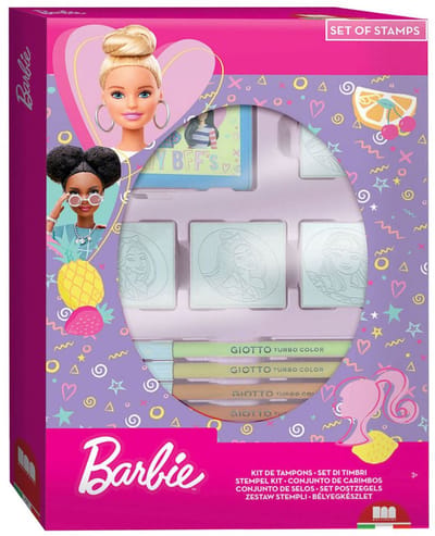 Multiprint Barbie stempelset creatief speelgoed met 4 stempels.