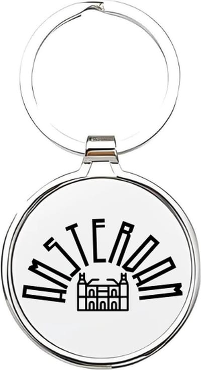 Akyol - amsterdam Sleutelhanger - Amsterdam - amsterdammers - amsterdam sleutelhanger - amsterdam - de amsterdammers - 020 - damsko - nederland - bijlmer - 4 x 7,5 CM