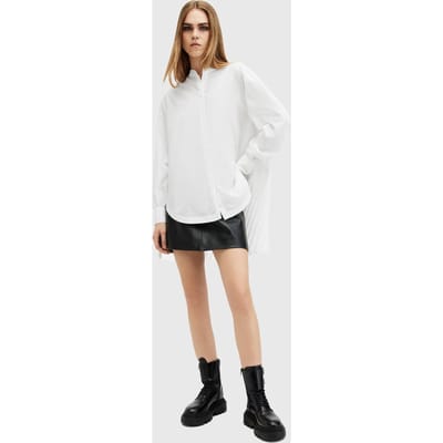 AllSaints Percy Shirt Black Maat: 4 | Longsleeves Outlet | Dames | Zwart