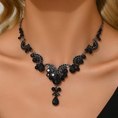 1PC Damesmode Waterdruppel Hanger Ketting Zirkoon Licht Luxe Stijl Geschikt voor Date, Feest, Festival Cadeau-2167