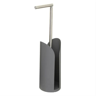 Metalen toiletpapier deur met reserve en flexibele staaf - Metaal - Wit - Wit - SILUMEN