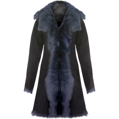 Dames Toscana schapenvacht suède trenchcoat-Tbilisi