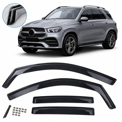 Windschermen Geschikt voor Mercedes-Benz GLE C167 (Vanaf 2019) – Smoke Zwart – 4-Delig