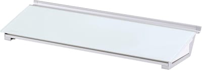 Glazen Bureaublad Pad - Whiteboard Bureaulegger - Bureau Organisatie - Verborgen Opbergruimte - 45.7 x 15.2 cm - Wit