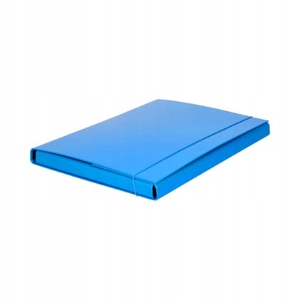 Barbara A4 Map met Elastiek - Blauw, 2cm