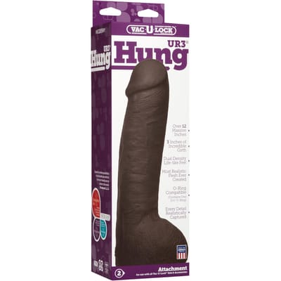 Realistic Hung Realistic Ultraskyn Dildo Black