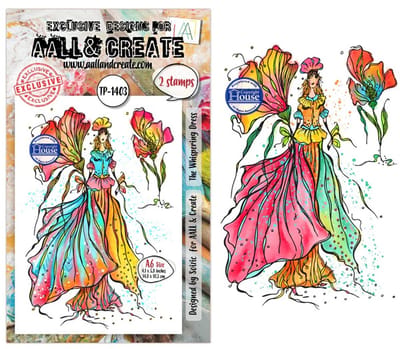 Aall & Create clearstamp A6 - the whispering dress