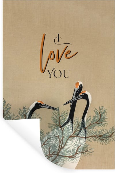 Muurstickers - Sticker Folie - Ik hou van jou - Quotes - Spreuken - I love you - Relatie - 20x30 cm - Plakfolie - Muurstickers Kinderkamer - Zelfklevend Behang - Zelfklevend behangpapier - Stickerfolie