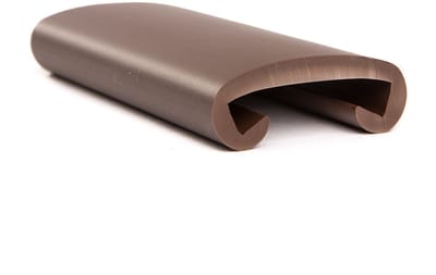 Rubbermagazijn - Trapleuningprofiel - PVC - bruin - BxH=40x8mm - Lengte 25 meter