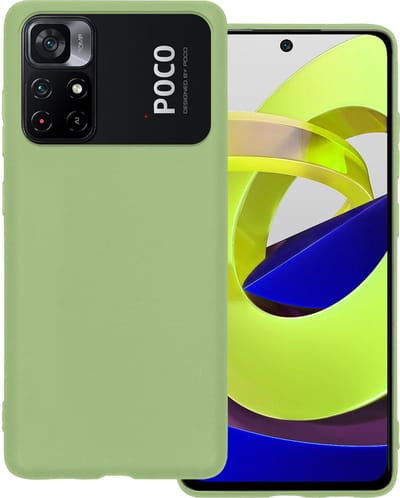 Hoesje Geschikt voor Xiaomi Poco M4 Pro 5G - Sterk & Shockproof - Hoes Cover - Siliconen Case - Groen