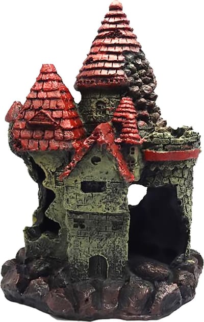 Duvoplus - Aquariumdecoratie - Vissen - Decoratie Kasteel 17x14x23cm - 1st
