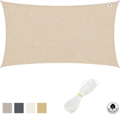 4gardenz Schaduwdoek Waterafstotend Rechthoek 3,5x4,5 mtr - Zand