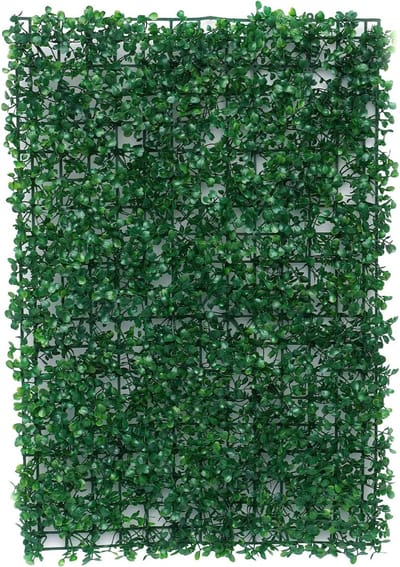 Kunstplant muur - Houten panelen - Decoratie buiten - UV bestendig - 12 stuks 60x40 - Groen
