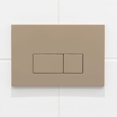 QeramiQ Push Bedieningsplaat - voor Geberit UP320 inbouwreservoir - dualflush - rechthoekige knoppen - kunststof taupe
