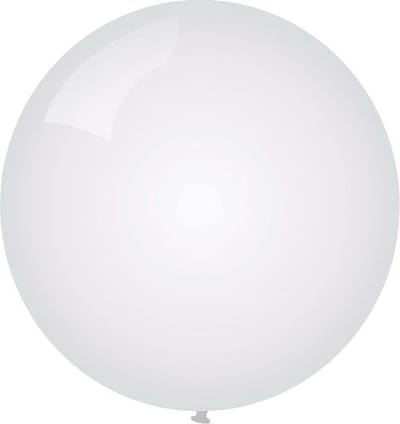 Topballon wit 6 stuks - 91 cm