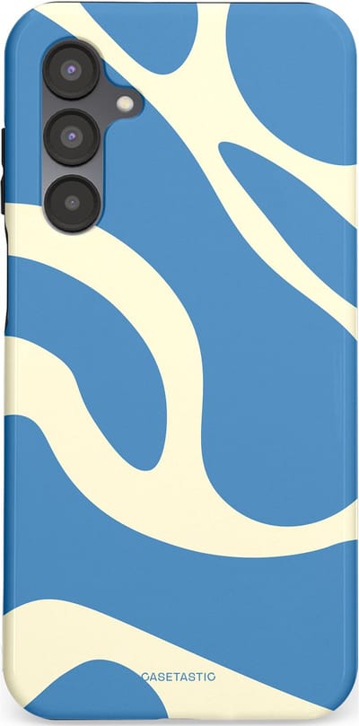 Casetastic hoesje geschikt voor Samsung Galaxy A16 - Dubbellaagse bescherming - Lichtblauwe water vlekken - Fashion Case - Lavendel Crème Lichtblauw