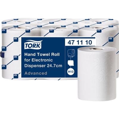 Tork 471110 Handdoekrollen H13 Advanced 2-laags Wit 143m 24,7cm 6 Rollen (471110)