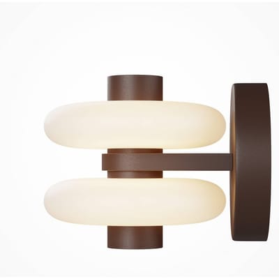 Maytoni LED wandlamp Nuvem, bruin, opaalglas, hoogte 15 cm, dimbaar